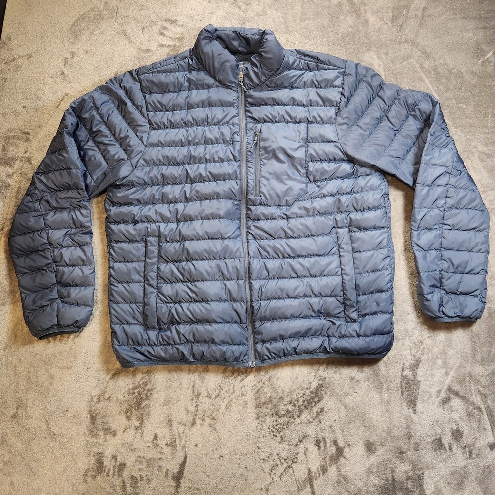 Eddie Bauer Jacket Mens XL Blue StratusTherm Down Lightweight  Packable 650